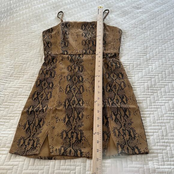 Wild Honey Snakeskin Print Mini Dress Adjustable Straps Cotton Blend Size Small - Picture 8 of 8
